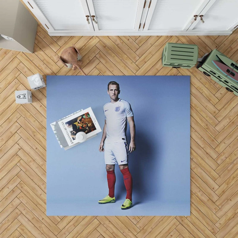 Energetic English Player Harry Kane Rug