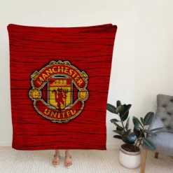 Energetic Football Club Manchester United Logo Fleece Blanket