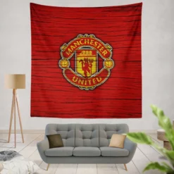 Energetic Football Club Manchester United Logo Tapestry