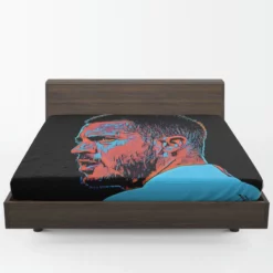 Energetic Football Player Eden Hazard Fitted Sheet 1