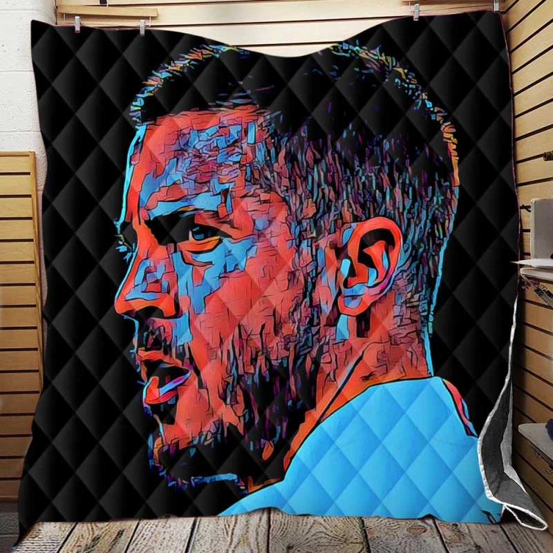 Energetic Football Player Eden Hazard Quilt Blanket