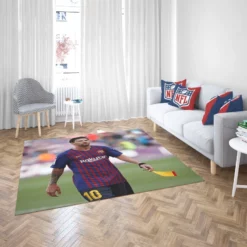 Energetic Football Player Lionel Messi Rug 2