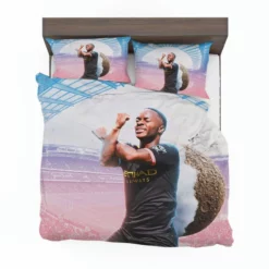 Energetic Football Player Raheem Sterling Bedding Set 1