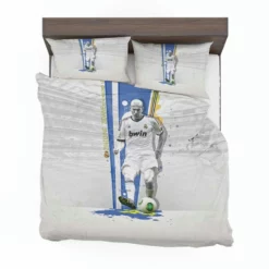 Energetic Footballer Zinedine Zidane Bedding Set 1