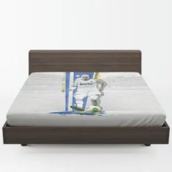 Energetic Footballer Zinedine Zidane Fitted Sheet 1