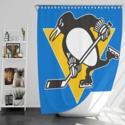 Energetic Hockey Club Pittsburgh Penguins Shower Curtain