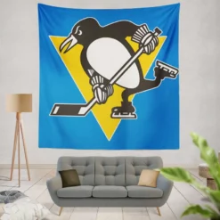 Energetic Hockey Club Pittsburgh Penguins Tapestry