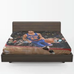 Energetic NBA Basketball Player Derrick Rose Fitted Sheet 1