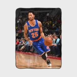 Energetic NBA Basketball Player Derrick Rose Fleece Blanket 1