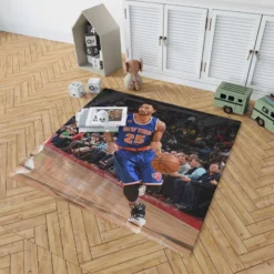 Energetic NBA Basketball Player Derrick Rose Rug 1