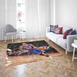 Energetic NBA Basketball Player Derrick Rose Rug 2