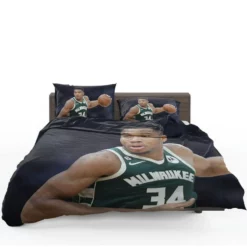 Energetic NBA Basketball Player Giannis Antetokounmpo Bedding Set