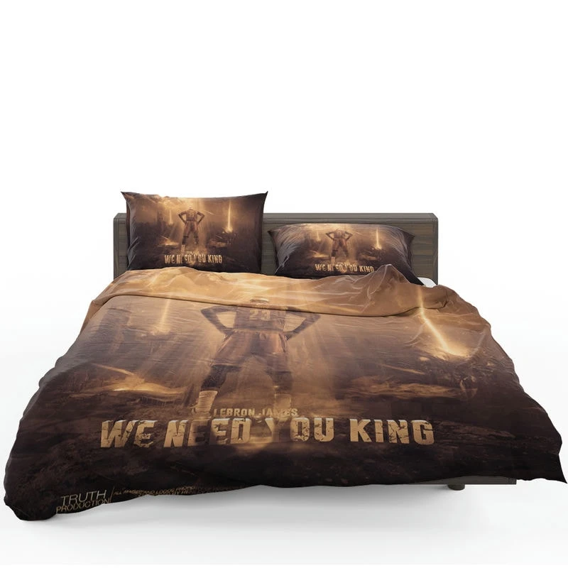 Energetic NBA Basketball Player LeBron James Bedding Set