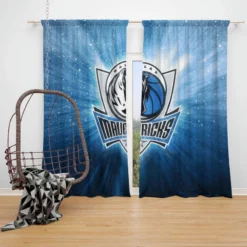 Energetic NBA Basketball Team Dallas Mavericks Window Curtain