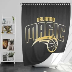 Energetic NBA Basketball Team Orlando Magic Shower Curtain