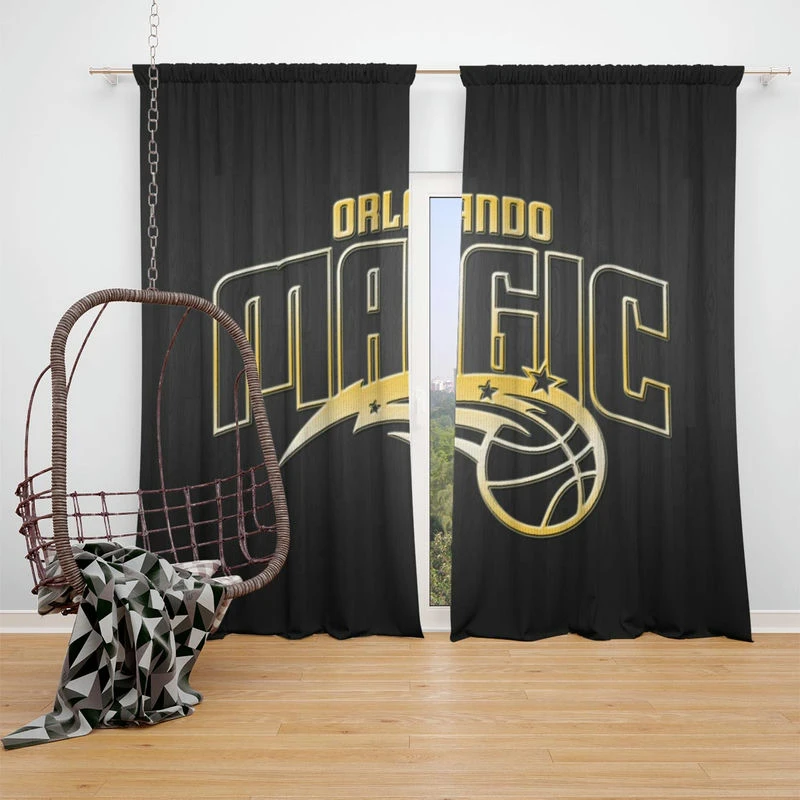 Energetic NBA Basketball Team Orlando Magic Window Curtain