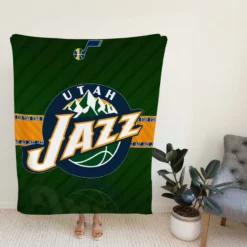 Energetic NBA Team Utah Jazz Fleece Blanket