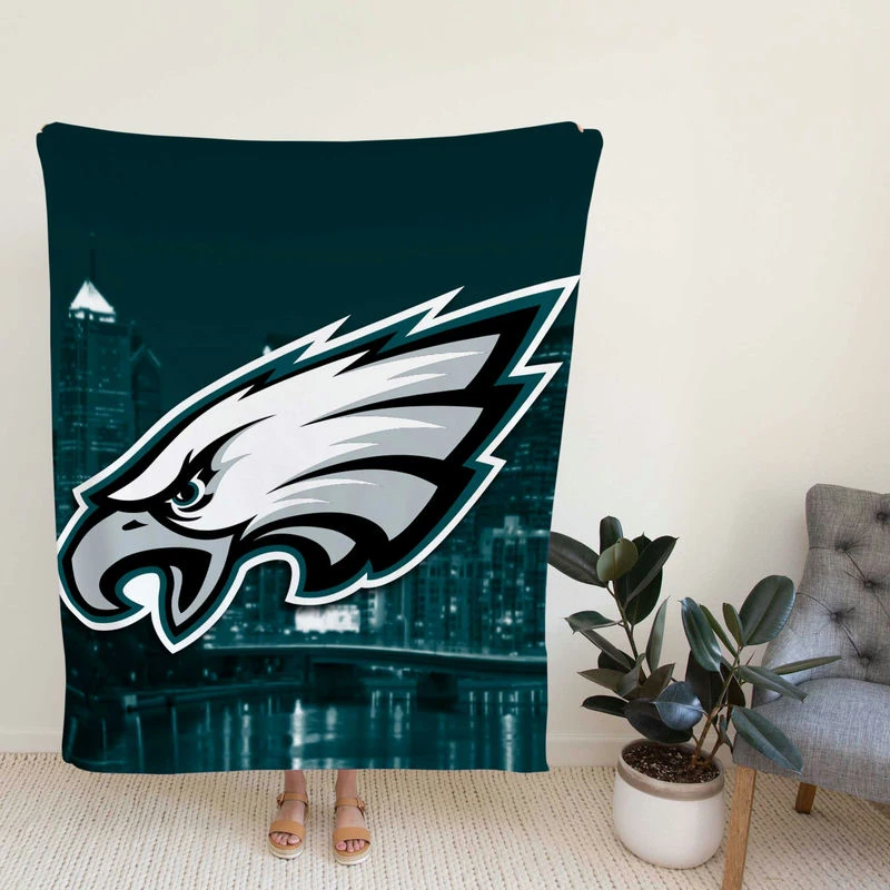 Energetic NFL Football Player Philadelphia Eagles Fleece Blanket