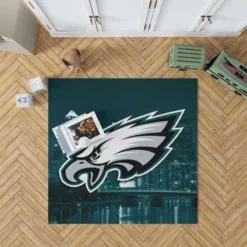 Energetic NFL Football Player Philadelphia Eagles Rug