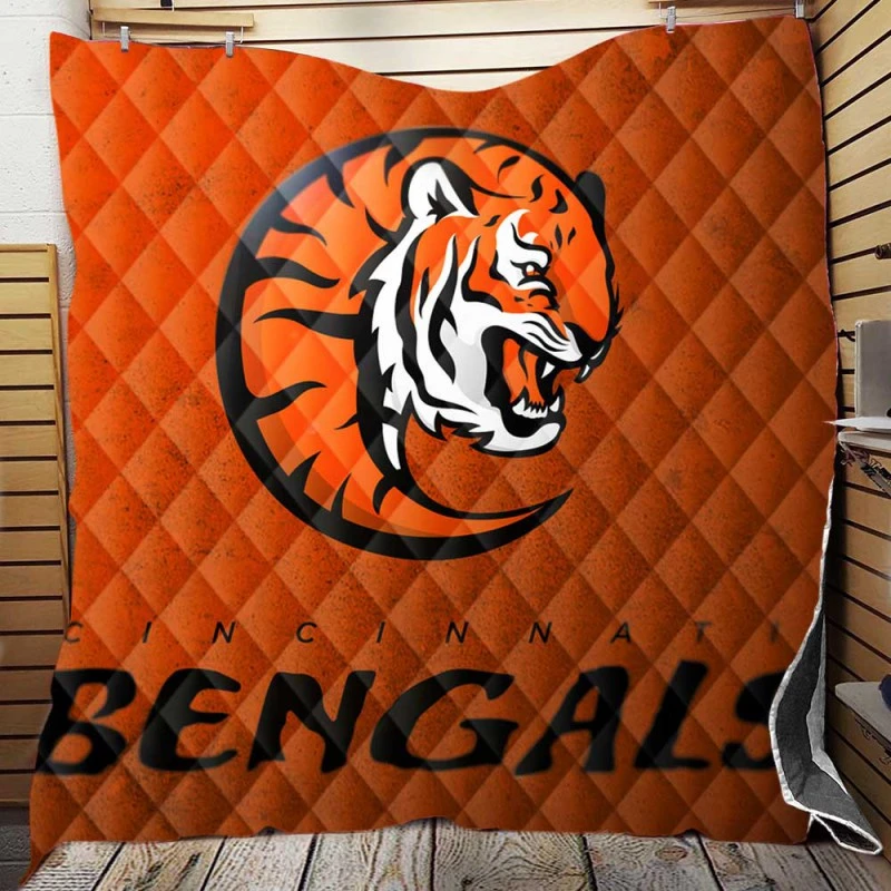 Energetic NFL Football Team Cincinnati Bengals Quilt Blanket
