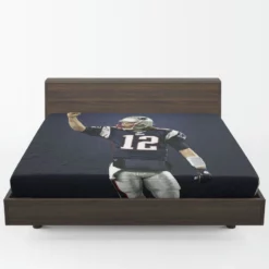 Energetic NFL Player Tom Brady Fitted Sheet 1
