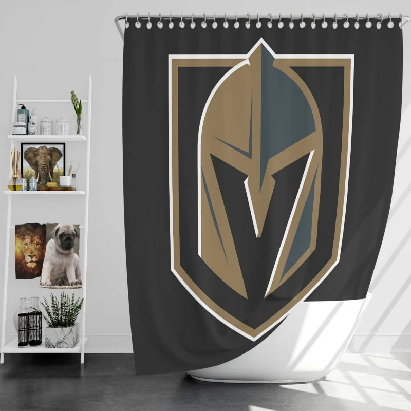 Energetic NHL Club Vegas Golden Knights Shower Curtain