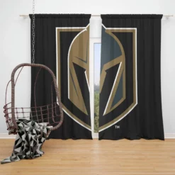 Energetic NHL Club Vegas Golden Knights Window Curtain