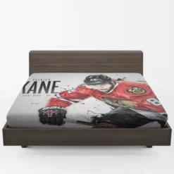Energetic NHL Hockey Player Patrick Kane Fitted Sheet 1