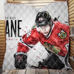 Energetic NHL Hockey Player Patrick Kane Quilt Blanket