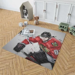 Energetic NHL Hockey Player Patrick Kane Rug 1