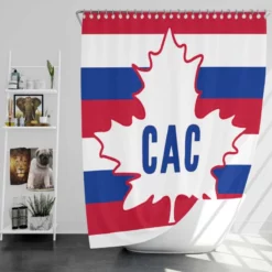Energetic NHL Hockey Team Montreal Canadiens Shower Curtain