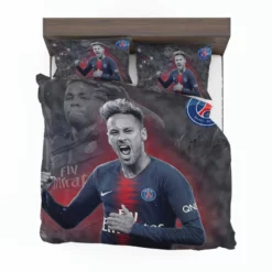 Energetic PSG Football Player Neymar Bedding Set 1