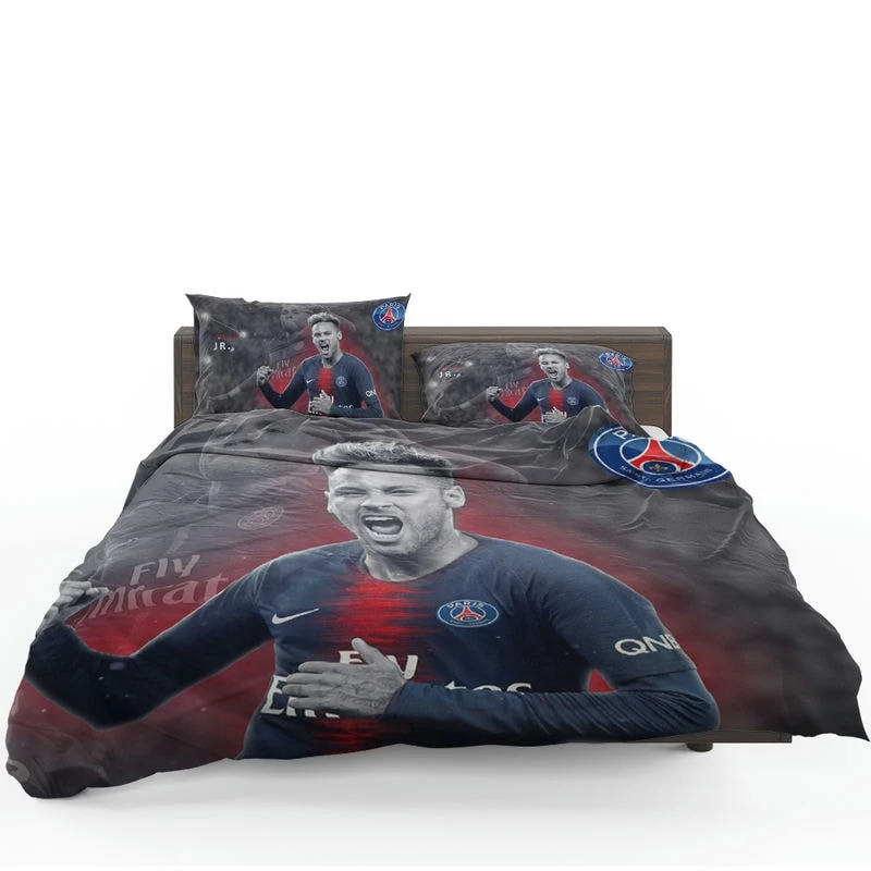 Energetic PSG Football Player Neymar Bedding Set