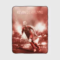 Energetic Soccer Player Kevin De Bruyne Fleece Blanket 1