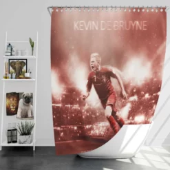 Energetic Soccer Player Kevin De Bruyne Shower Curtain