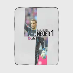 Energetic Soccer Player Manuel Neuer Fleece Blanket 1