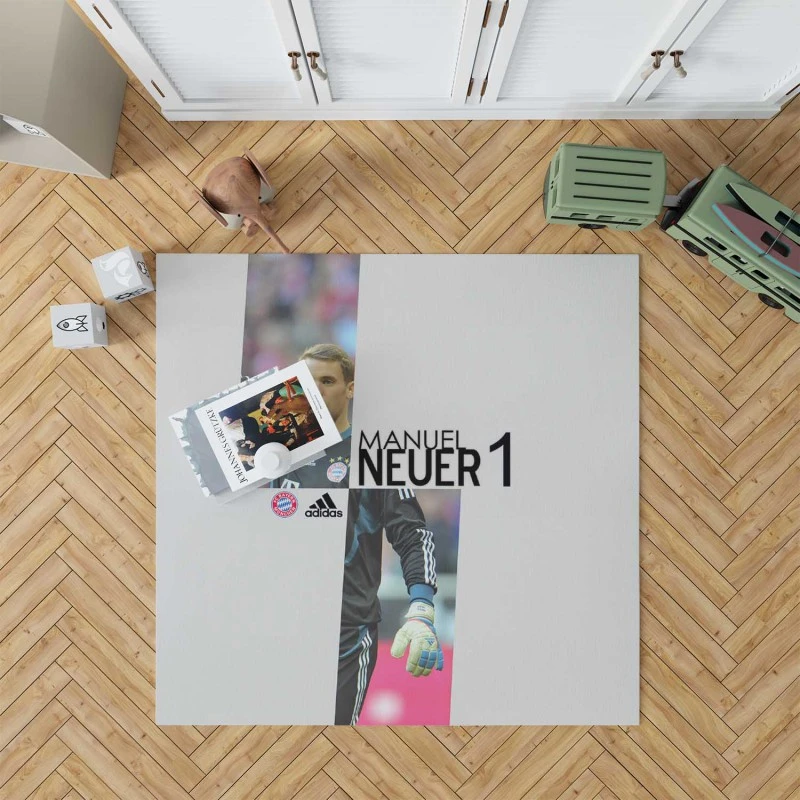 Energetic Soccer Player Manuel Neuer Rug