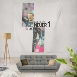 Energetic Soccer Player Manuel Neuer Tapestry