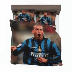 Energetic Soccer Player Ronaldo Nazario Bedding Set 1