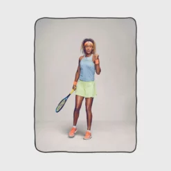 Energetic Tennis Player Naomi Osaka Fleece Blanket 1
