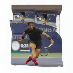 Energetic Tennis Player Rafael Nadal Bedding Set 1