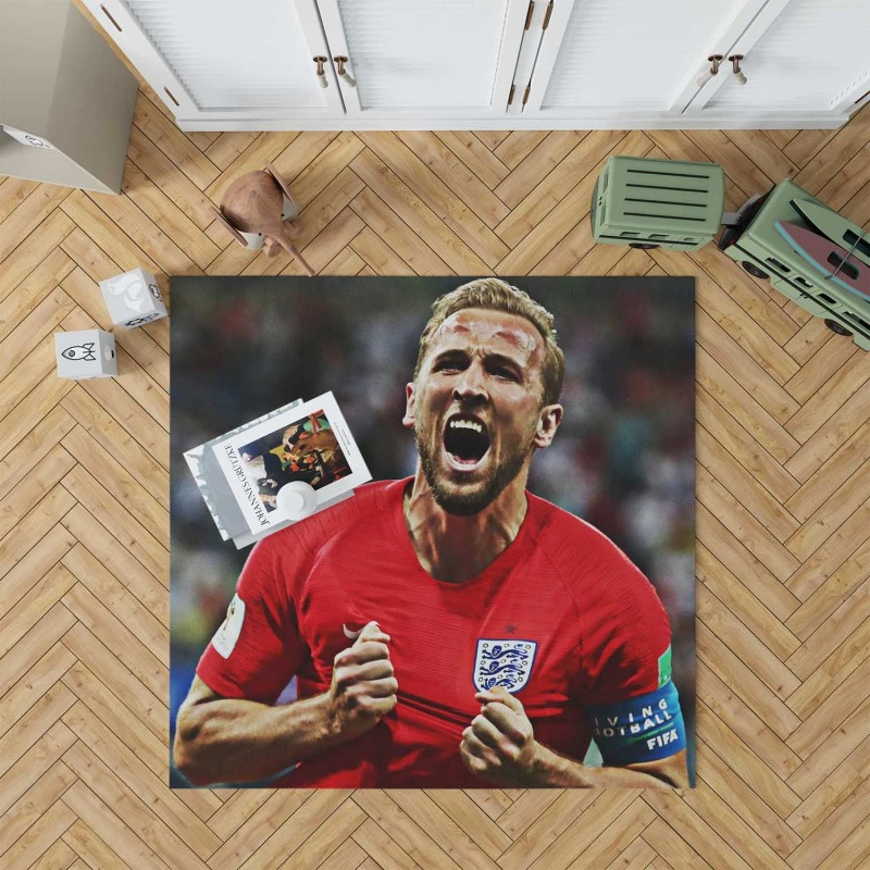 England Captain Harry Kane Football Player Rug