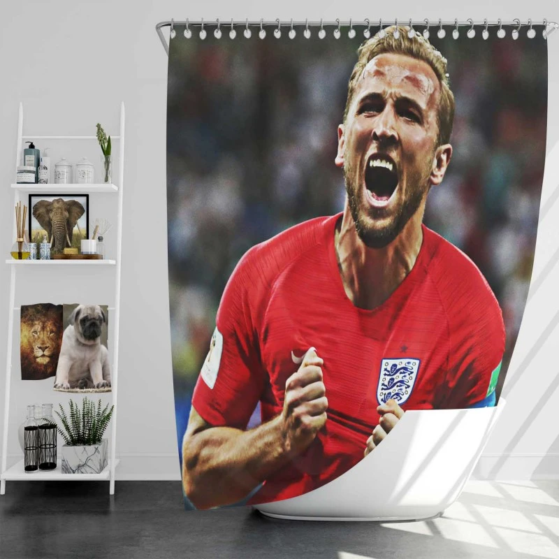 England Captain Harry Kane Football Player Shower Curtain