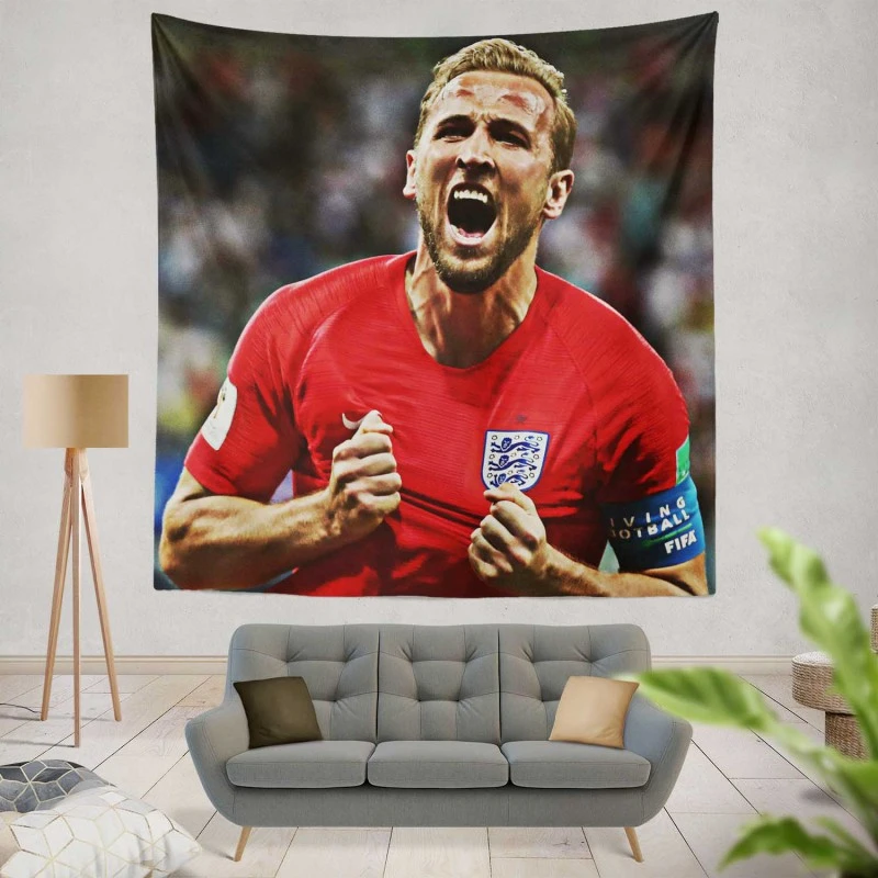 England Captain Harry Kane Football Player Tapestry