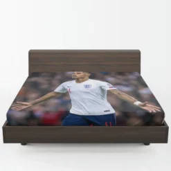 England Football Player Marcus Rashford Fitted Sheet 1