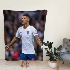 England Football Player Marcus Rashford Fleece Blanket