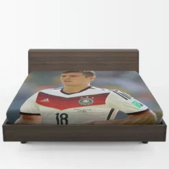 Enthusiastic German Sports Player Toni Kroos Fitted Sheet 1