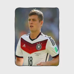 Enthusiastic German Sports Player Toni Kroos Fleece Blanket 1