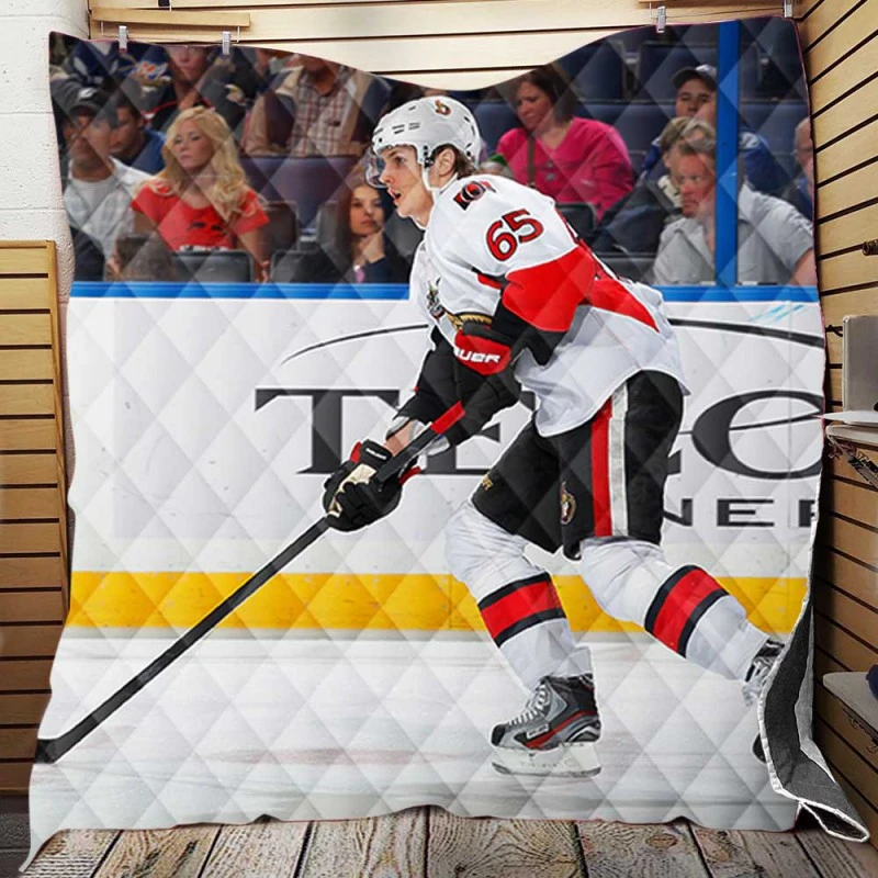 Erik Carlson Professional NHL Hockey Player Quilt Blanket