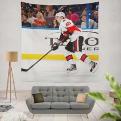 Erik Carlson Professional NHL Hockey Player Tapestry